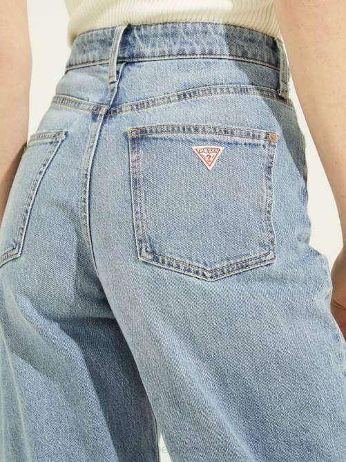 GUESS jeans boyfriend eco años 90 de talle alto mujer 0P8X93 lavado de mar de venecia vestir