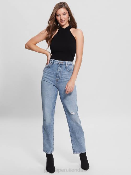 GUESS jeans desgastados eco melrose mujer 0P8X101 objetivo azul vestir