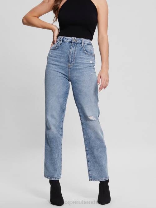 GUESS jeans desgastados eco melrose mujer 0P8X101 objetivo azul vestir