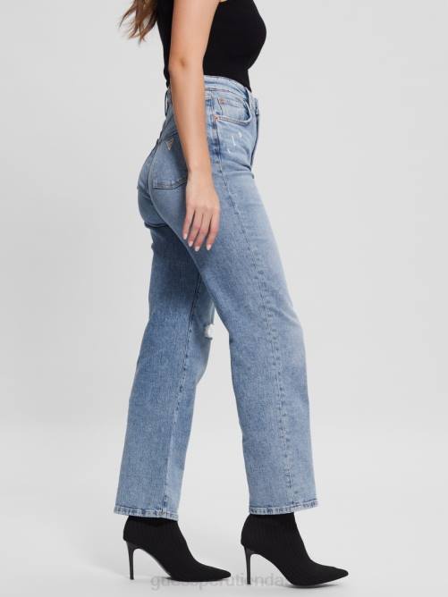 GUESS jeans desgastados eco melrose mujer 0P8X101 objetivo azul vestir