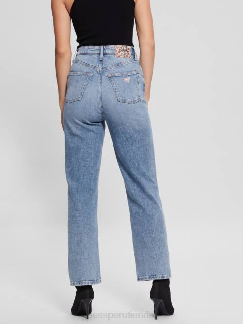 GUESS jeans desgastados eco melrose mujer 0P8X101 objetivo azul vestir