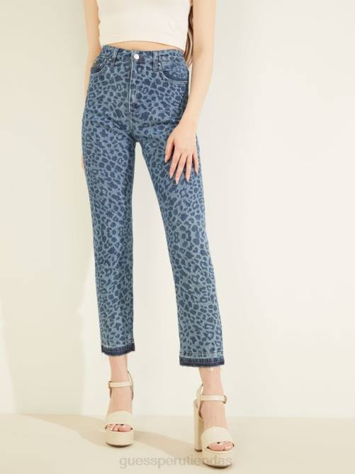 GUESS jeans femeninos eco leopardo mujer 0P8X199 leon jade vestir
