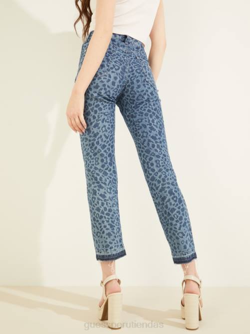 GUESS jeans femeninos eco leopardo mujer 0P8X199 leon jade vestir