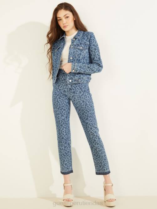GUESS jeans femeninos eco leopardo mujer 0P8X199 leon jade vestir