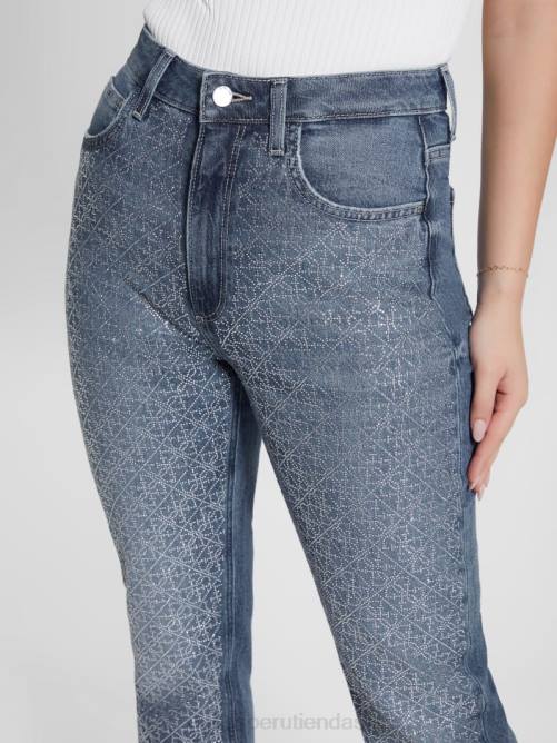 GUESS jeans mom con strass quattro g mujer 0P8X25 el viaje vestir