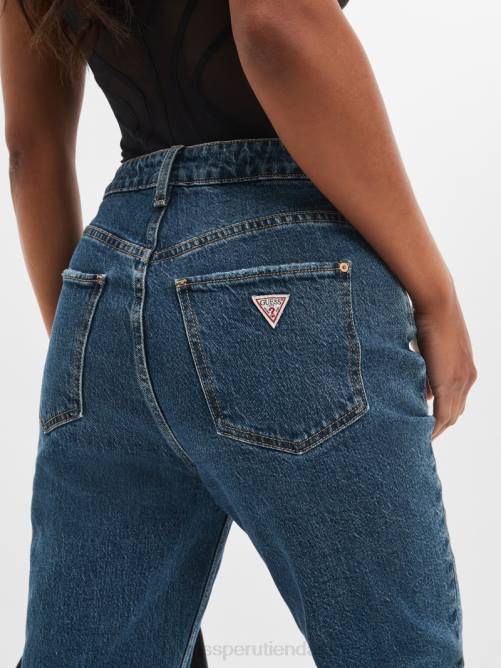 GUESS jeans mom eco desgastados mujer 0P8X119 medio rubicón vestir