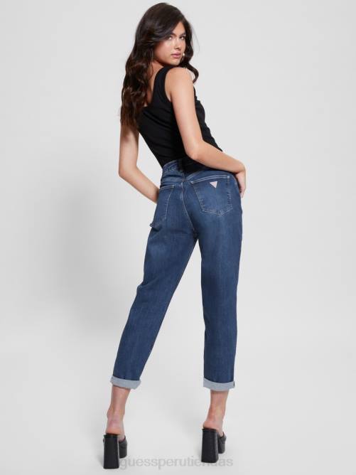 GUESS jeans mom eco índigo oscuro mujer 0P8X40 motivos rt vestir