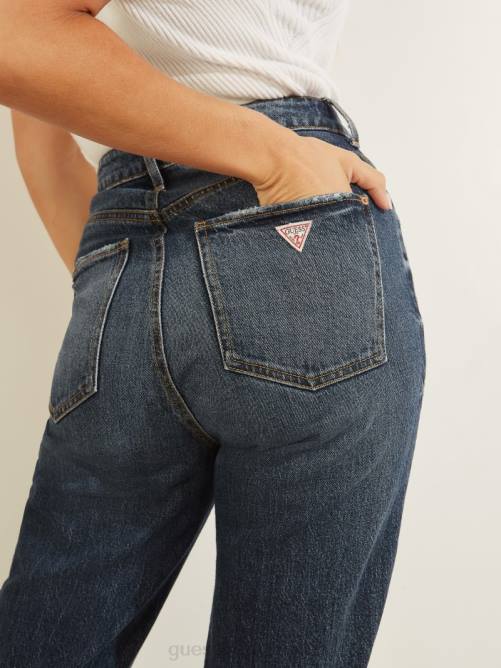GUESS jeans mom eco slim mujer 0P8X204 rubicón oscuro vestir