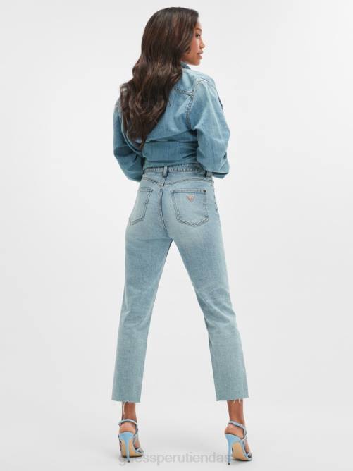 GUESS jeans mom eco slim mujer 0P8X56 piedra lunar azul vestir