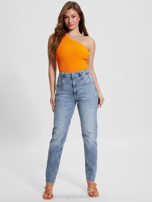 GUESS jeans mom ecológicos de corte cónico mujer 0P8X1 teatro vestir