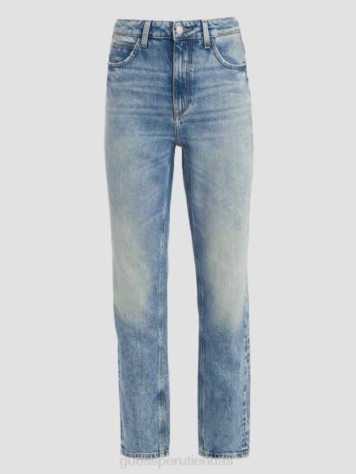 GUESS jeans mom ecológicos de tiro alto mujer 0P8X58 abucheo relajado vestir