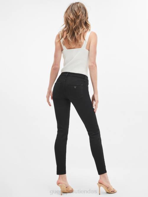 GUESS jeans power skinny ecológicos de talle bajo mujer 0P8X264 lavado de noria vestir