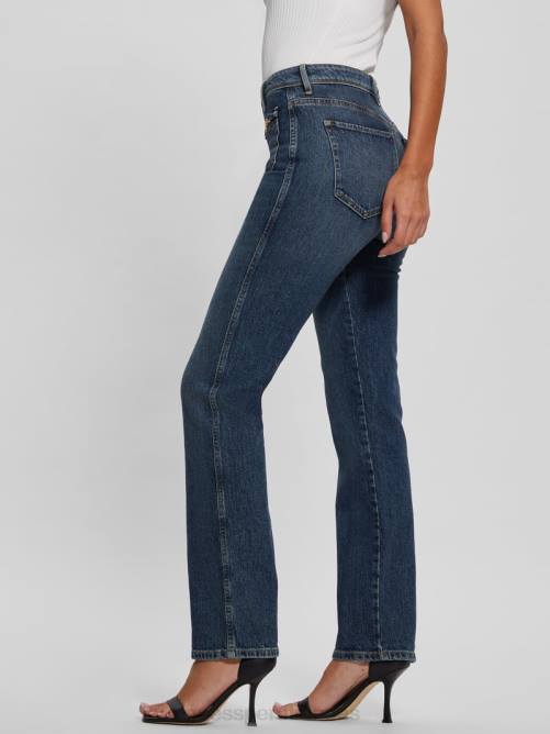 GUESS jeans rectos eco 1981 de talle alto mujer 0P8X59 koipond azul vestir