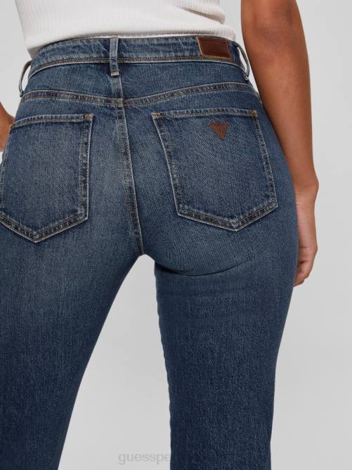 GUESS jeans rectos eco 1981 de talle alto mujer 0P8X59 koipond azul vestir