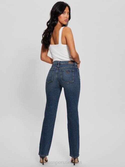 GUESS jeans rectos eco 1981 de talle alto mujer 0P8X59 koipond azul vestir