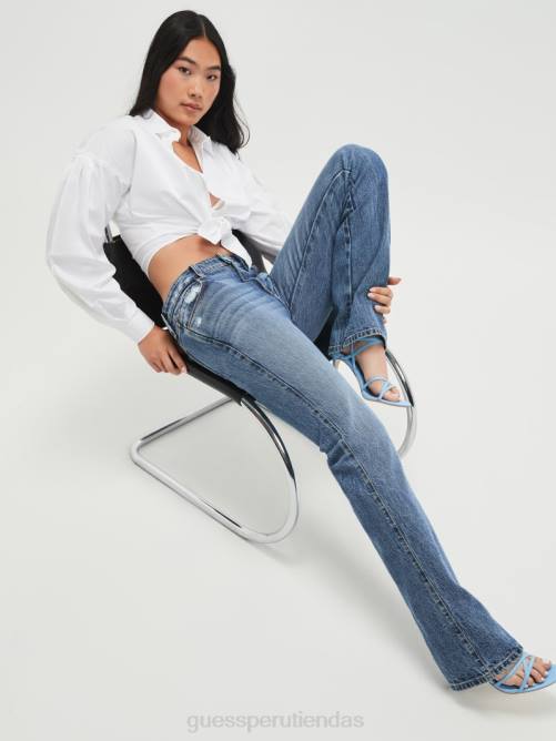 GUESS jeans rectos eco sexys mujer 0P8X45 vibraciones azules vestir