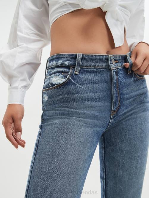 GUESS jeans rectos eco sexys mujer 0P8X45 vibraciones azules vestir