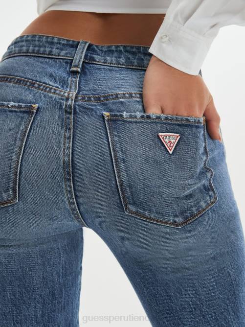 GUESS jeans rectos eco sexys mujer 0P8X45 vibraciones azules vestir