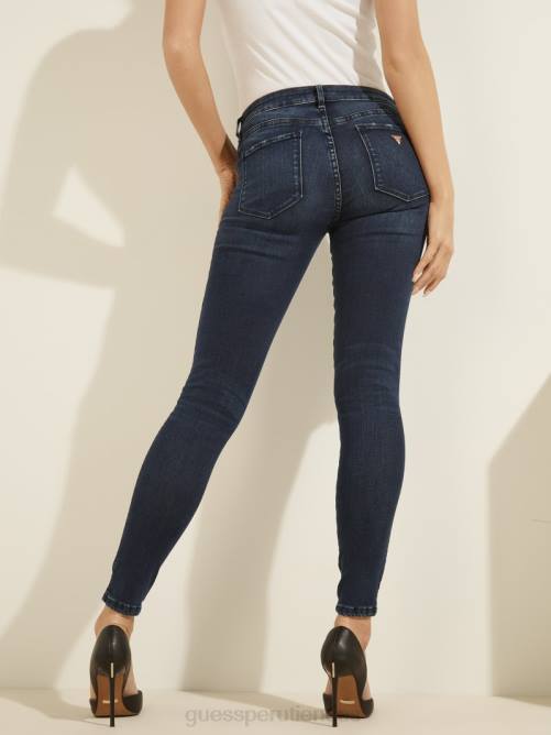 GUESS jeans sexys con curvas y talle medio mujer 0P8X187 lavado medio de lujo vestir