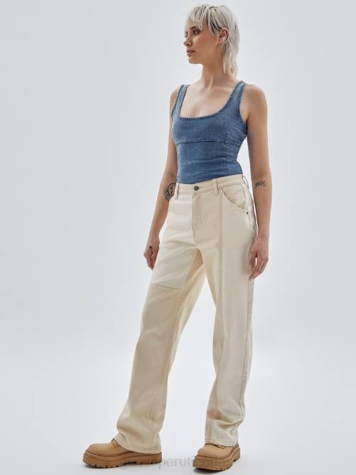 GUESS kit original jeans carpintero mujer 0P8X165 ir lavado bronceado laurie vestir