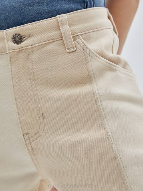 GUESS kit original jeans carpintero mujer 0P8X165 ir lavado bronceado laurie vestir