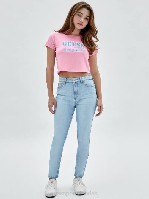 GUESS originals kit jeans ajustados de talle muy alto mujer 0P8X185 ir a Broadway lt lavar vestir
