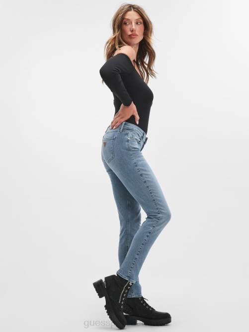 GUESS skinny power de talle bajo mujer 0P8X231 afina azul vestir