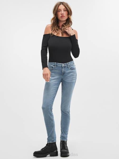 GUESS skinny power de talle bajo mujer 0P8X231 afina azul vestir