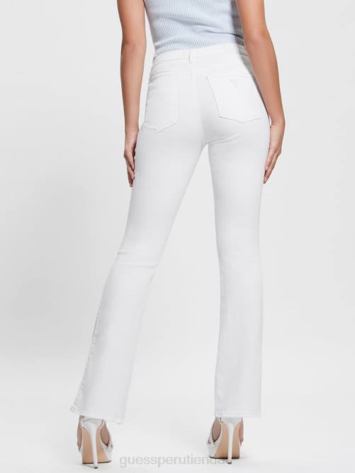 GUESS vaqueros acampanados atractivos mujer 0P8X24 blanco puro vestir