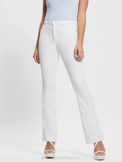 GUESS vaqueros acampanados atractivos mujer 0P8X24 blanco puro vestir