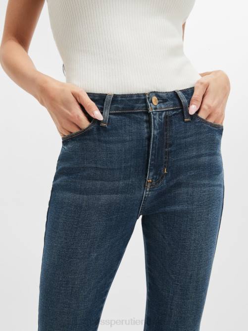 GUESS vaqueros acampanados atractivos mujer 0P8X84 lavado de niebla azul vestir