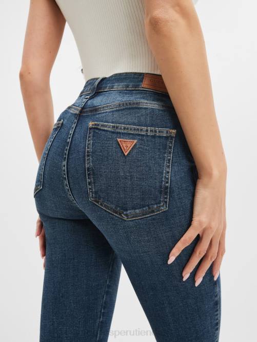 GUESS vaqueros acampanados atractivos mujer 0P8X84 lavado de niebla azul vestir