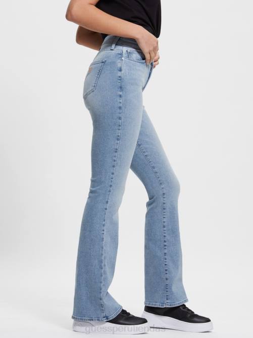 GUESS vaqueros acampanados sexys mujer 0P8X115 Fletcher vestir