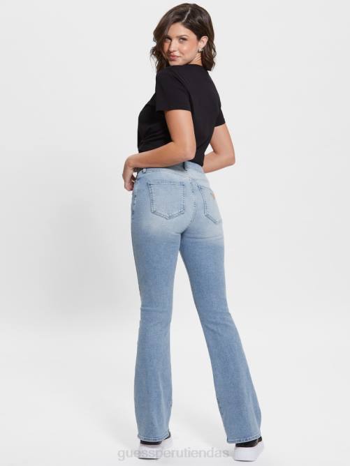 GUESS vaqueros acampanados sexys mujer 0P8X115 Fletcher vestir
