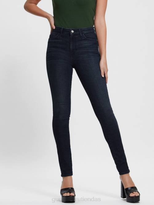 GUESS vaqueros ajustados 1981 mujer 0P8X36 lavado índigo laguna azul vestir