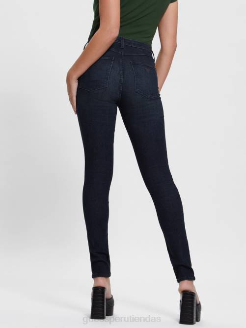GUESS vaqueros ajustados 1981 mujer 0P8X36 lavado índigo laguna azul vestir