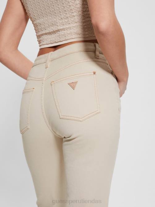 GUESS vaqueros de mamá mujer 0P8X106 álamo temblón blanco múltiple vestir
