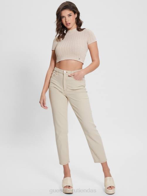 GUESS vaqueros de mamá mujer 0P8X106 álamo temblón blanco múltiple vestir