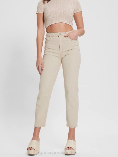 GUESS vaqueros de mamá mujer 0P8X106 álamo temblón blanco múltiple vestir