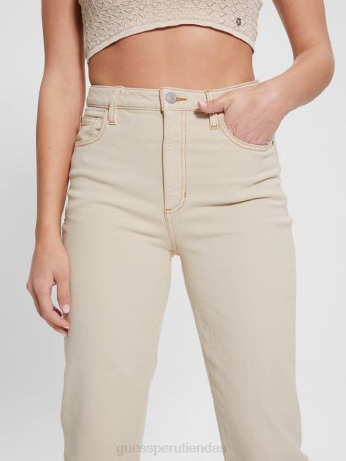 GUESS vaqueros de mamá mujer 0P8X106 álamo temblón blanco múltiple vestir
