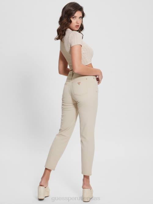 GUESS vaqueros de mamá mujer 0P8X106 álamo temblón blanco múltiple vestir