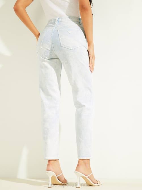 GUESS vaqueros de mamá mujer 0P8X228 lavado con agua acida vestir