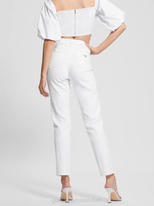 GUESS vaqueros de mamá mujer 0P8X96 blanco puro vestir