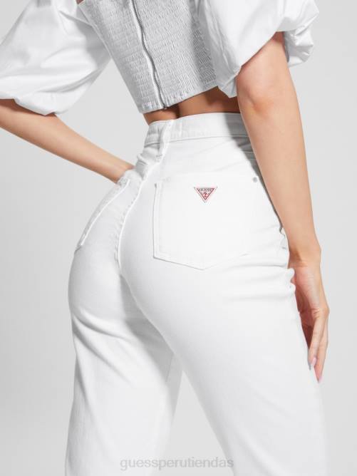GUESS vaqueros de mamá mujer 0P8X96 blanco puro vestir