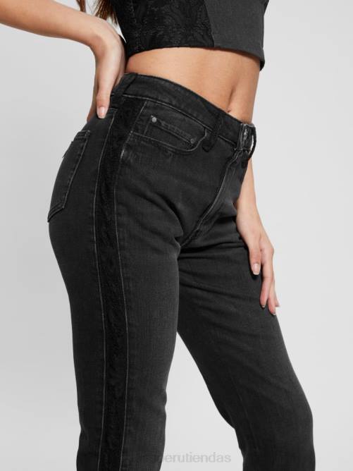 GUESS vaqueros eco girly con banda lateral de encaje mujer 0P8X90 encaje autentico vestir