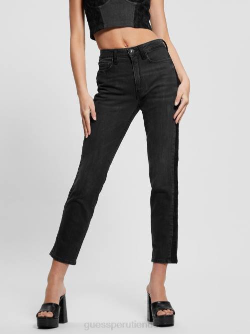 GUESS vaqueros eco girly con banda lateral de encaje mujer 0P8X90 encaje autentico vestir