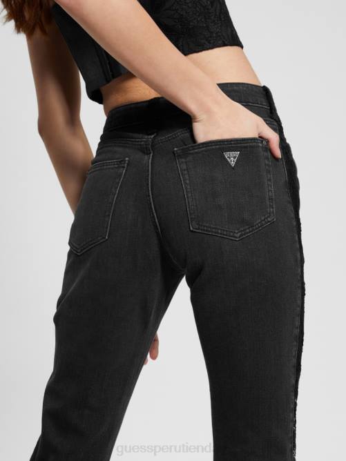 GUESS vaqueros eco girly con banda lateral de encaje mujer 0P8X90 encaje autentico vestir