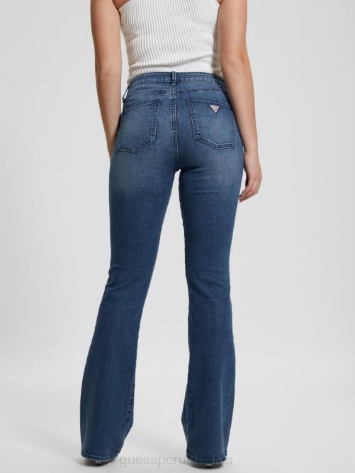 GUESS vaqueros eco sexy acampanados mujer 0P8X41 lavado azul místico vestir