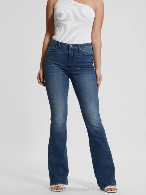 GUESS vaqueros eco sexy acampanados mujer 0P8X41 lavado azul místico vestir