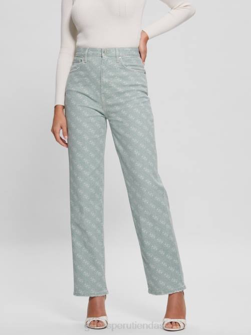 GUESS vaqueros melrose quattro g estampados mujer 0P8X283 verde brumoso vestir